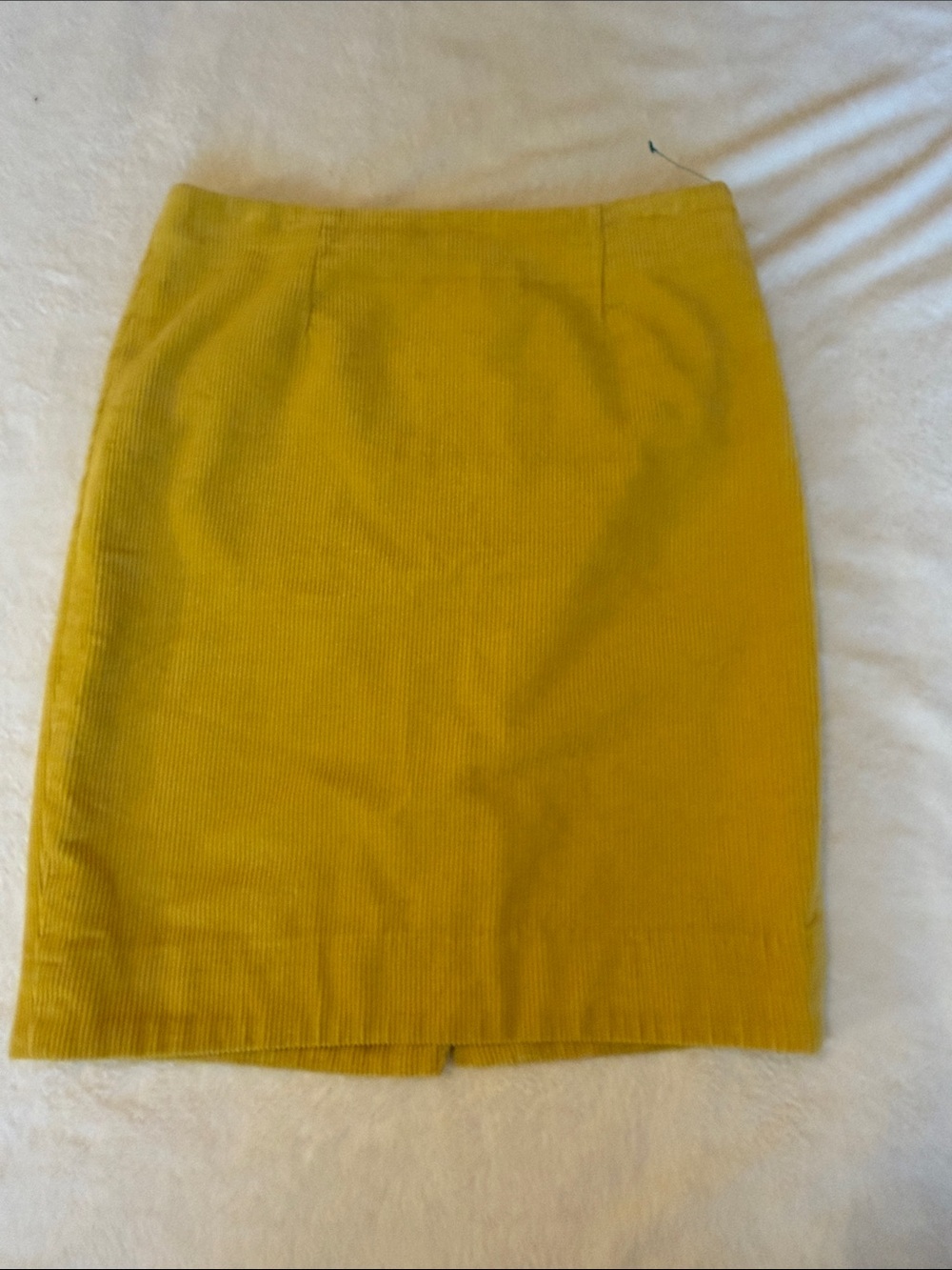 Maeve Mustard Yellow Corduroy Pencil Skirt